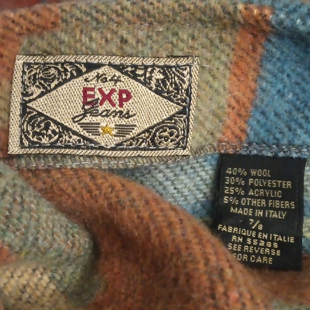 Vintage 90s Express Jeans Wrap Blanket Skirt - Picture 4 of 4